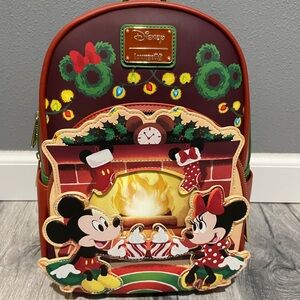 Disney Christmas Loungefly mini backpack